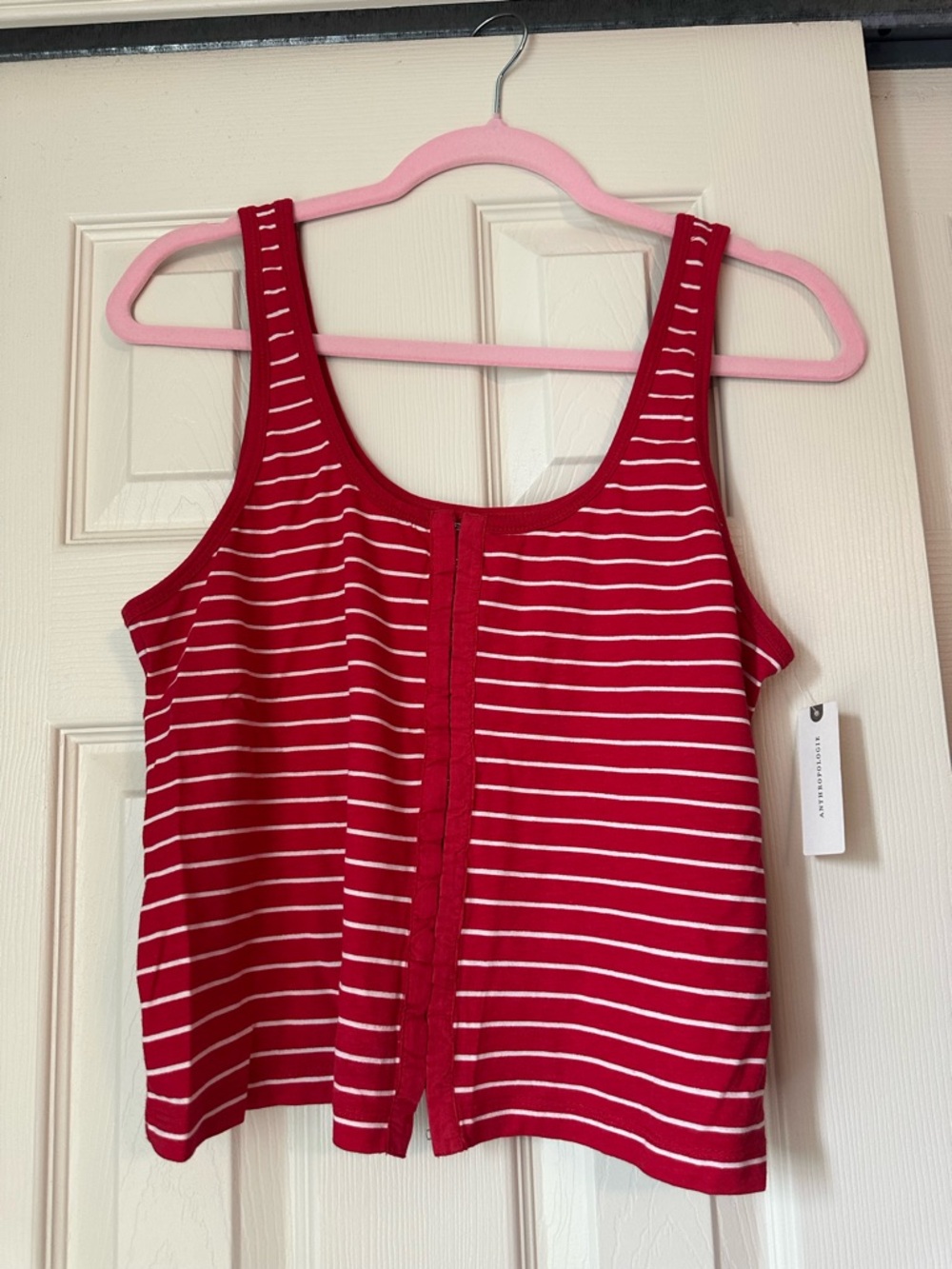 Pilcro Red and White Striped Tank